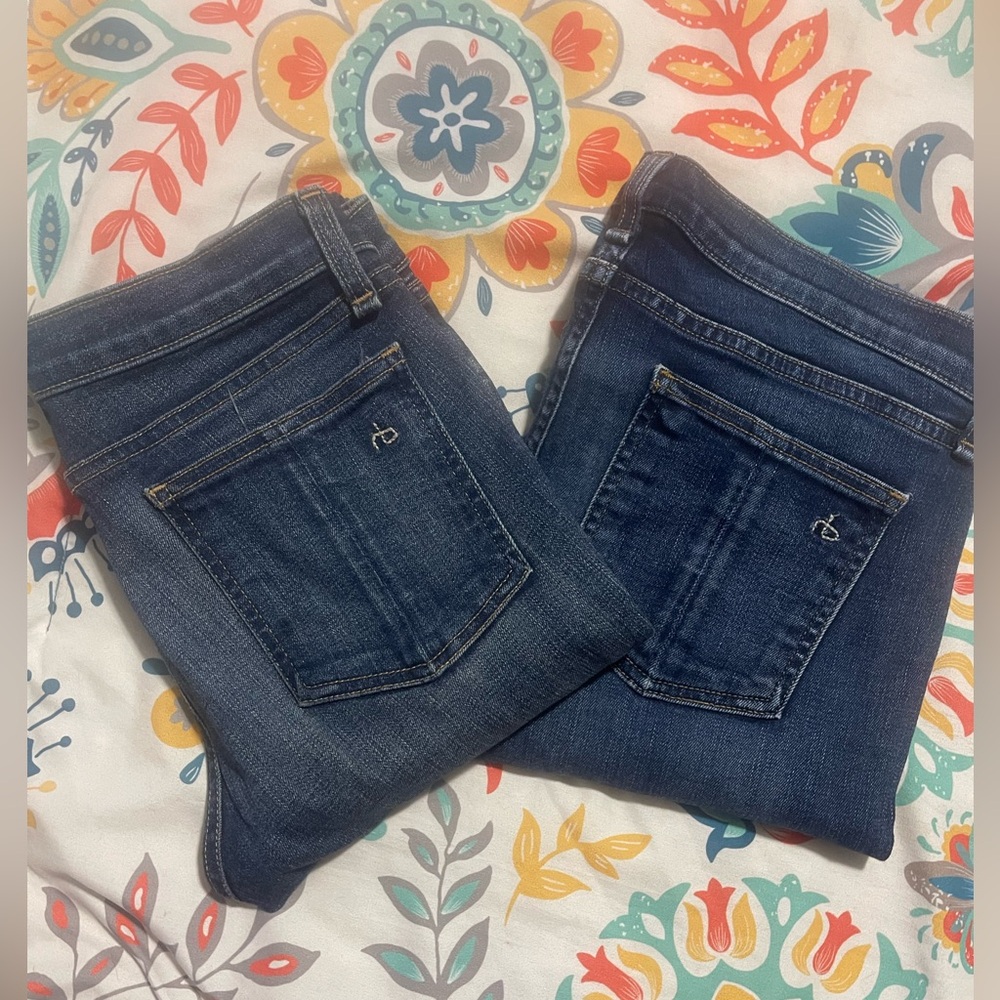 Rag & bone jeans mid rise skinny 2 pairs